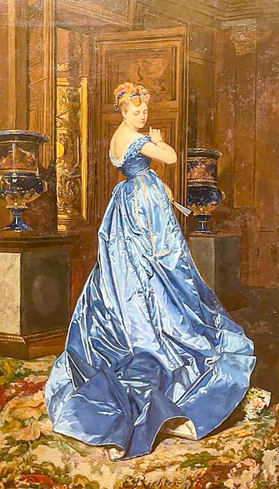 Mavi Elbise — Édouard Frédéric Wilhelm Richter